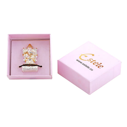 Estele Gold-Polished Spiritual Lord Ganesha Idol for Gifts & HouseWarming/Home/Office Decors