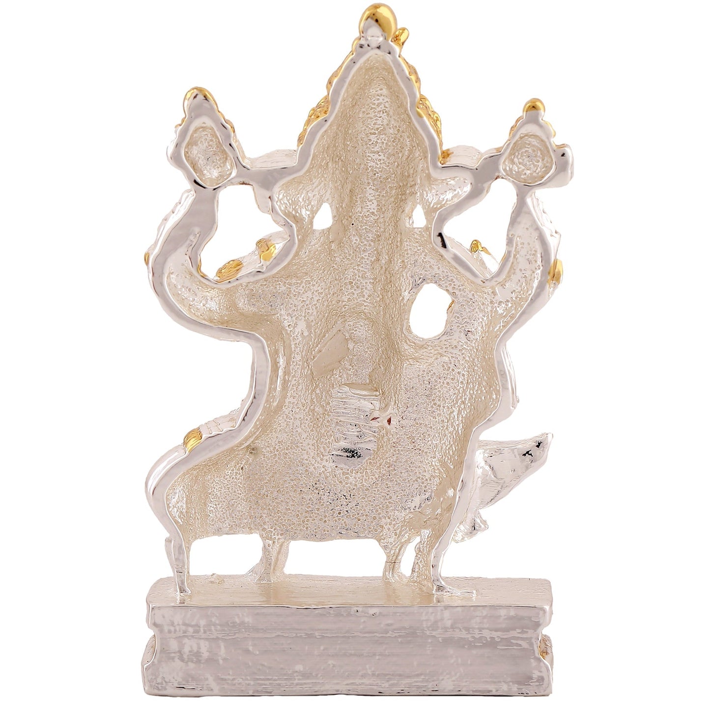 Estele Gold-Polished Spiritual Mooshak Lord Ganesha Idol for Gifts & HouseWarming/Home/Office Decors