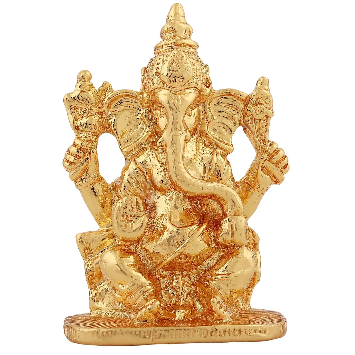 Estele Gold-Polished Spiritual Lord Ganesha Idol for Gifts & HouseWarming/Home/Office Decors