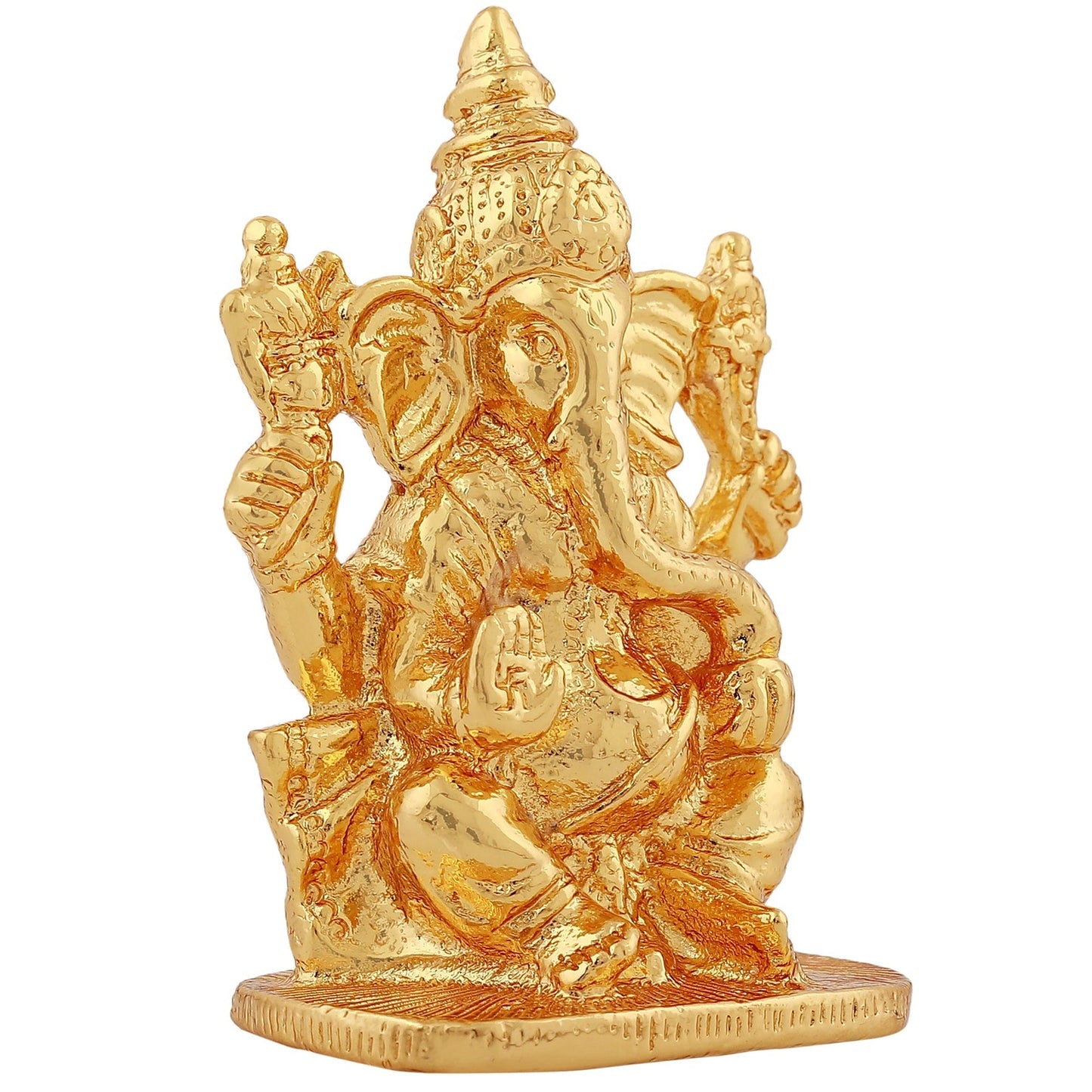 Estele Gold-Polished Spiritual Lord Ganesha Idol for Gifts & HouseWarming/Home/Office Decors