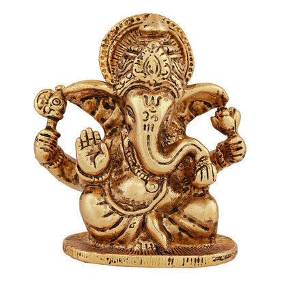 Estele Gold-Polished Spiritual Lord Ganesha Idol for Gifts & HouseWarming/Home/Office Decors