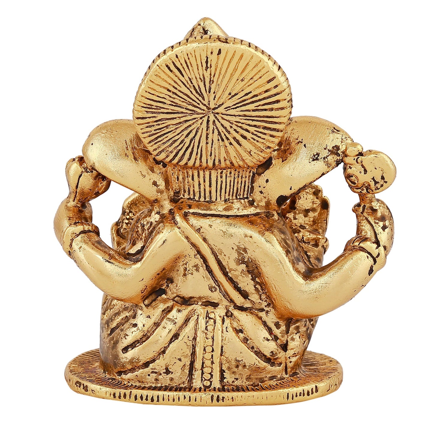 Estele Gold-Polished Spiritual Lord Ganesha Idol for Gifts & HouseWarming/Home/Office Decors