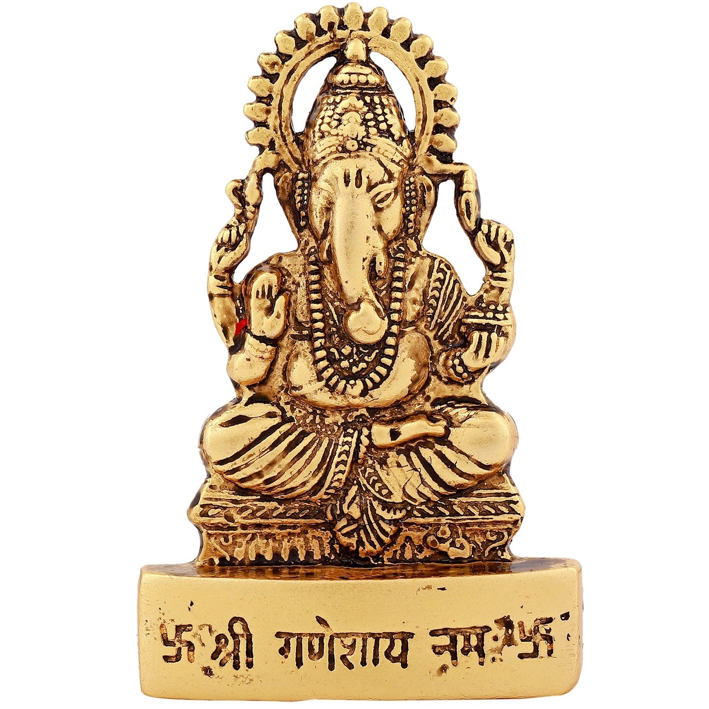 Estele Gold-Polished Spiritual Lord Ganesha Idol for Gifts & HouseWarming/Home/Office Decors
