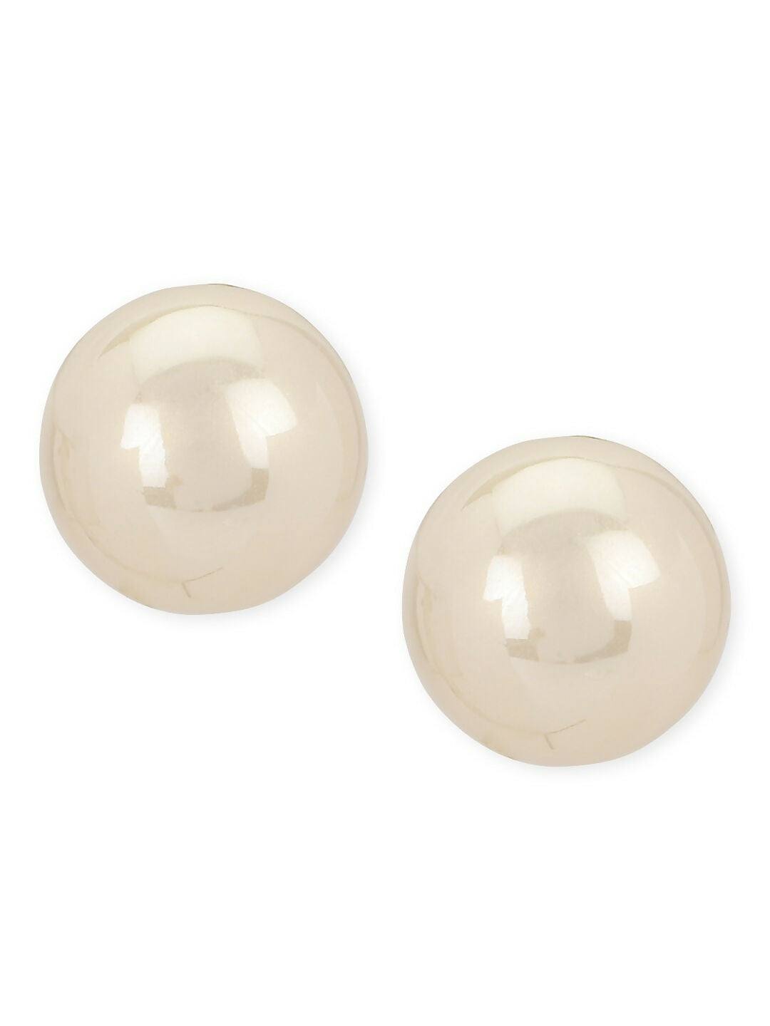 Cream Shine Pearl Studs- Ruby Raang