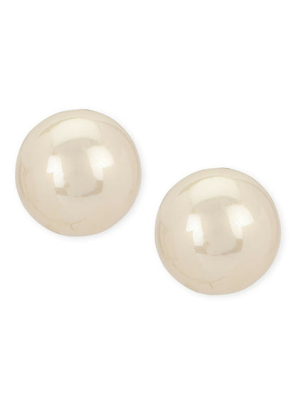 Cream Shine Pearl Studs- Ruby Raang