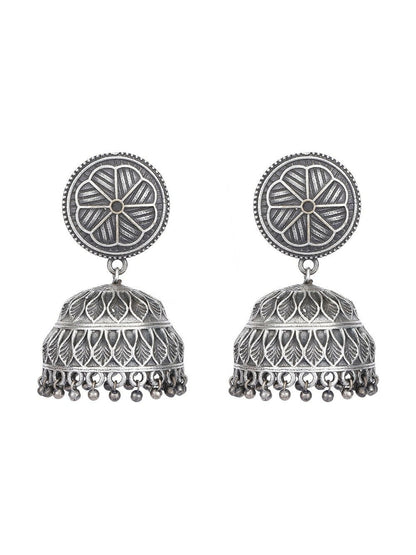 Joban Fashion Women Silver Tone Brass Brass Jhumka