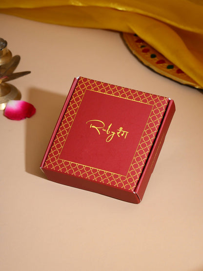 Ruby Raang Golden Square Studs