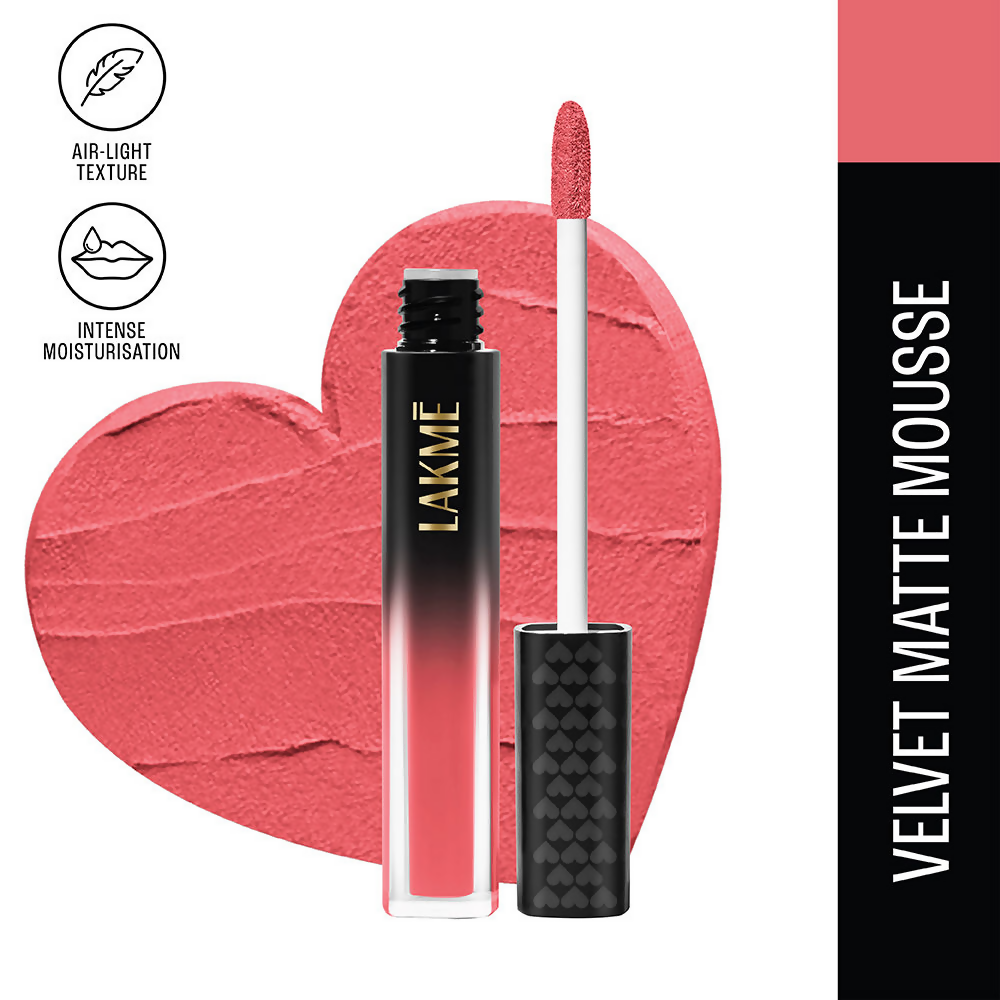 Lakme Xtraordin-Airy Velvet Matte Lip Mousse - Sweetheart Pink