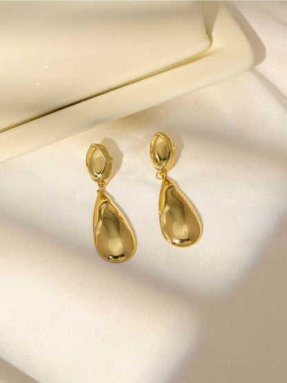 Golden Drop Earrings - Ruby Raang