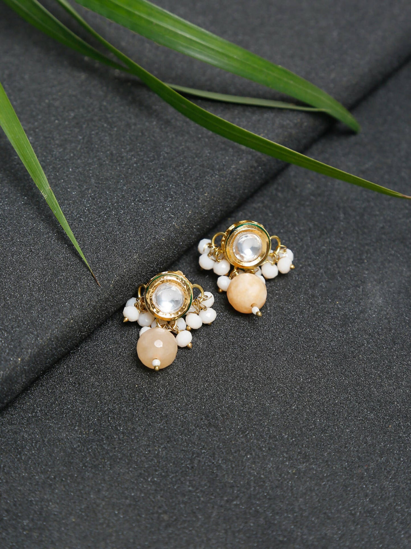 Kundan Studs - Ruby Raang