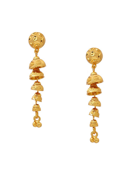 Ruby Raang Traditional Gold Earrings