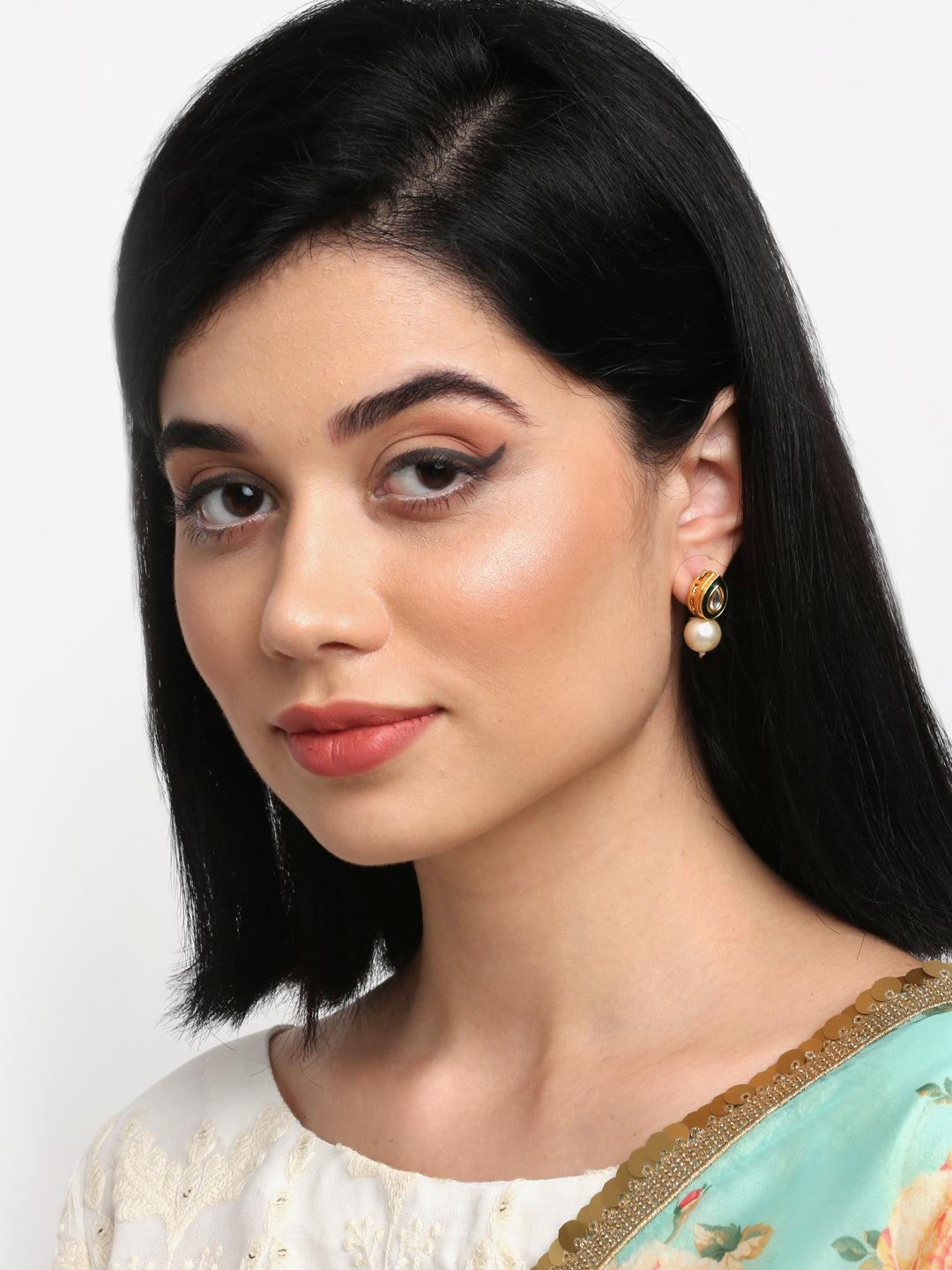 Kundan Studs - Ruby Raang