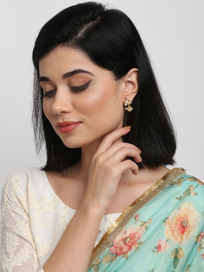 Kundan Studs - Ruby Raang