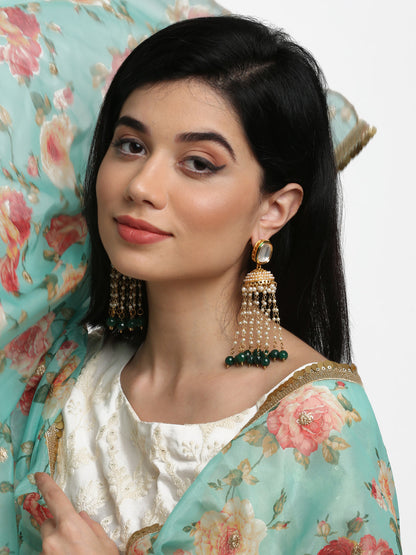 Kundan Earrings - Ruby Raang