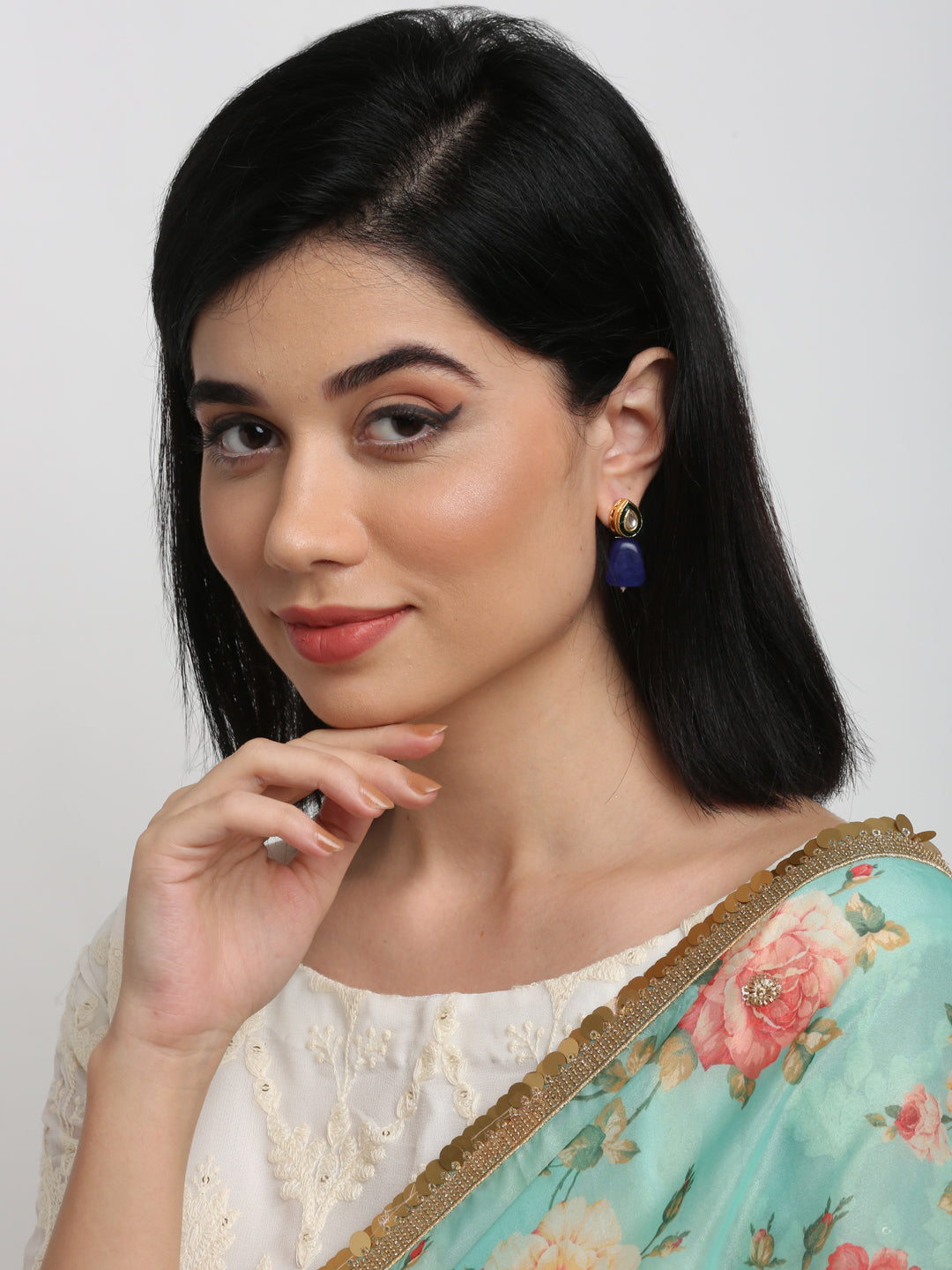 Kundan Studs - Ruby Raang