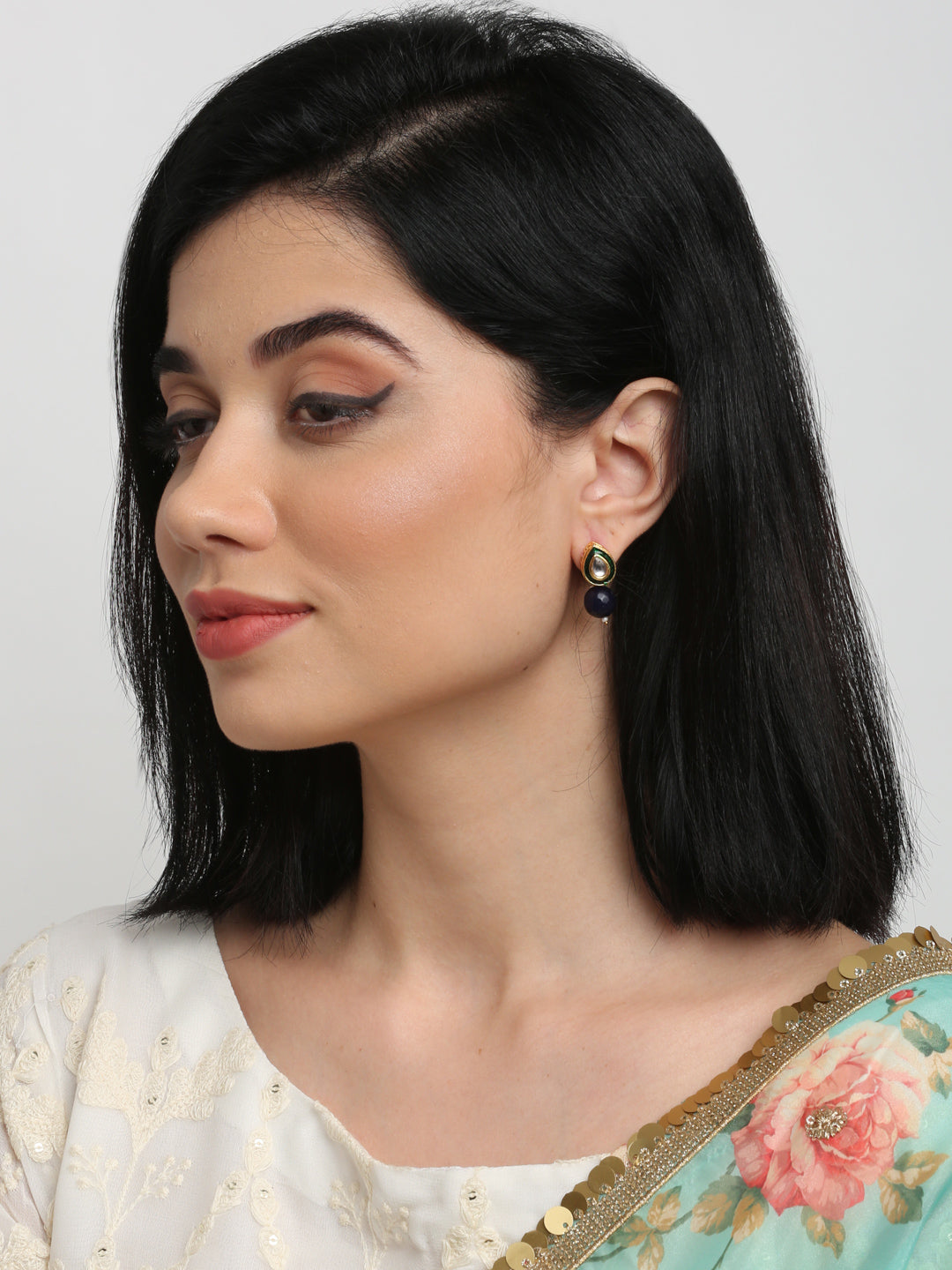 Kundan Studs - Ruby Raang