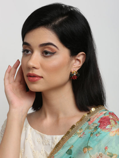 Kundan Studs - Ruby Raang