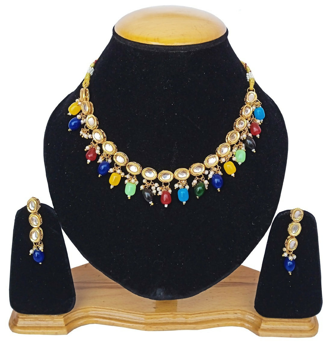 Joban Fashion Multicolor kundan work Necklace Set