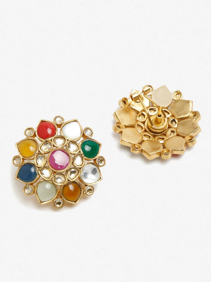 Multicoloured Contemporary Studs Earrings - Ruby Raang