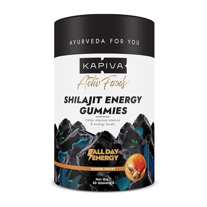 Kapiva Himalayan Shilajit Gummies | 225mg Shilajit/Gummy | Ginger Honey Flavour | NABL-Certified Gummy | Boosts Energy Levels, Endurance & Stamina | No Added Sugar | Gelatin Free