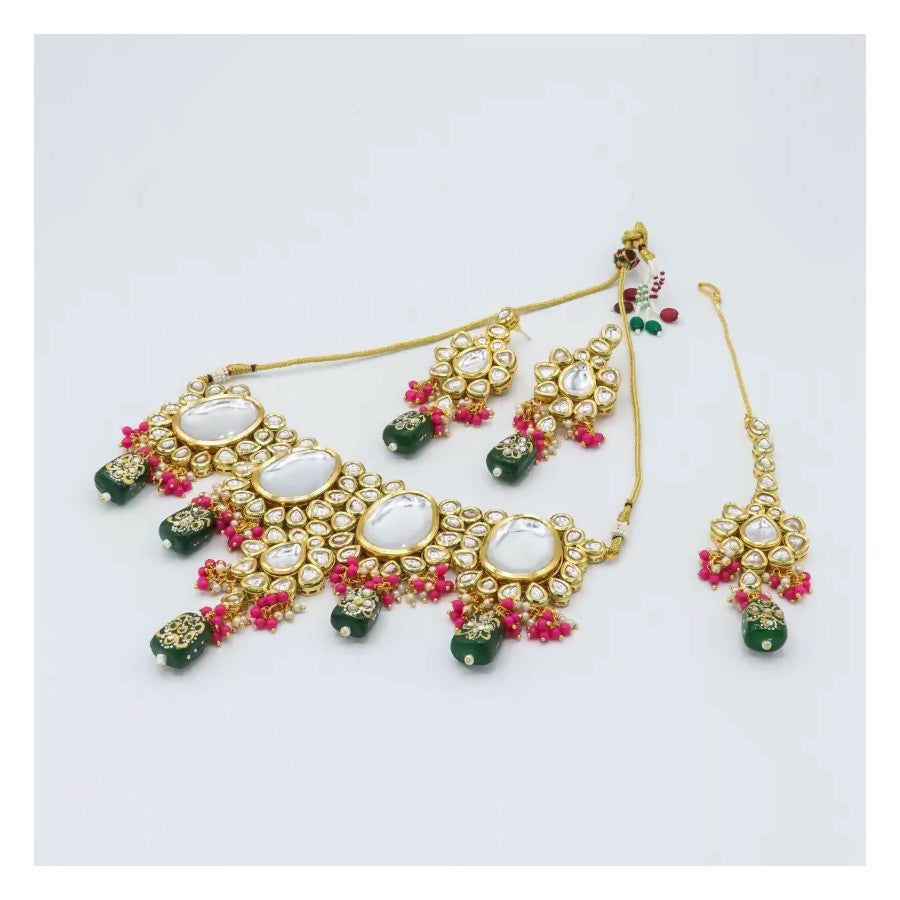 Joban Fashion Multicolor Kundan Work Necklace Set