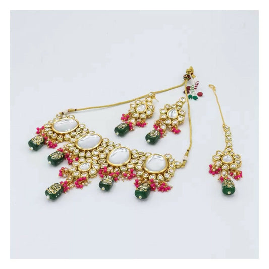 Joban Fashion Multicolor Kundan Work Necklace Set