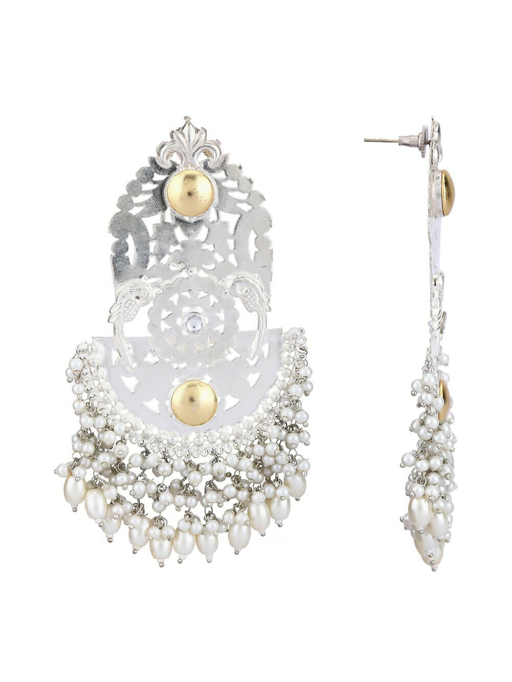 Joban Fashion Women Ghungroo Style Silver Tone Earrings