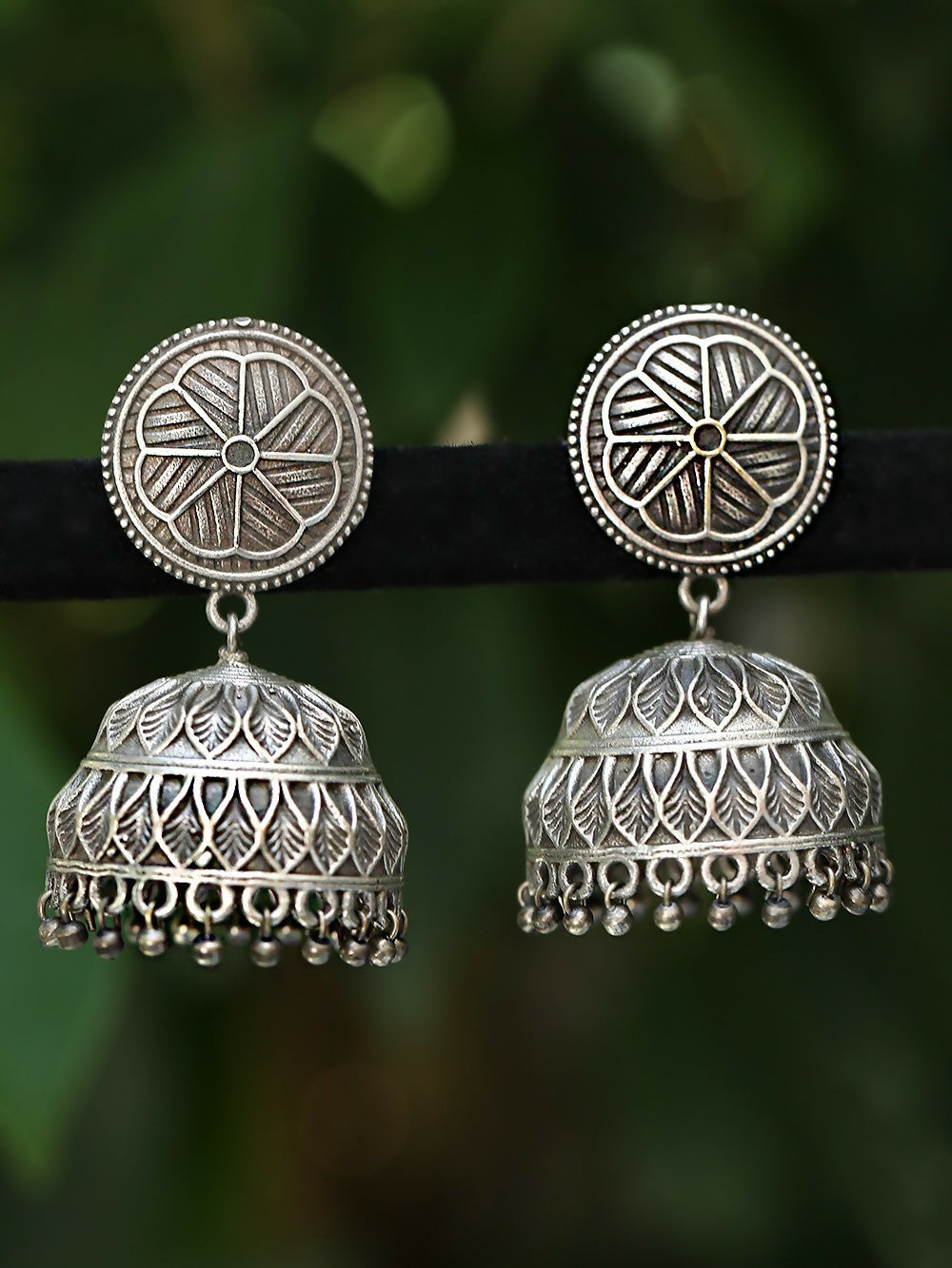 Joban Fashion Women Silver Tone Brass Brass Jhumka