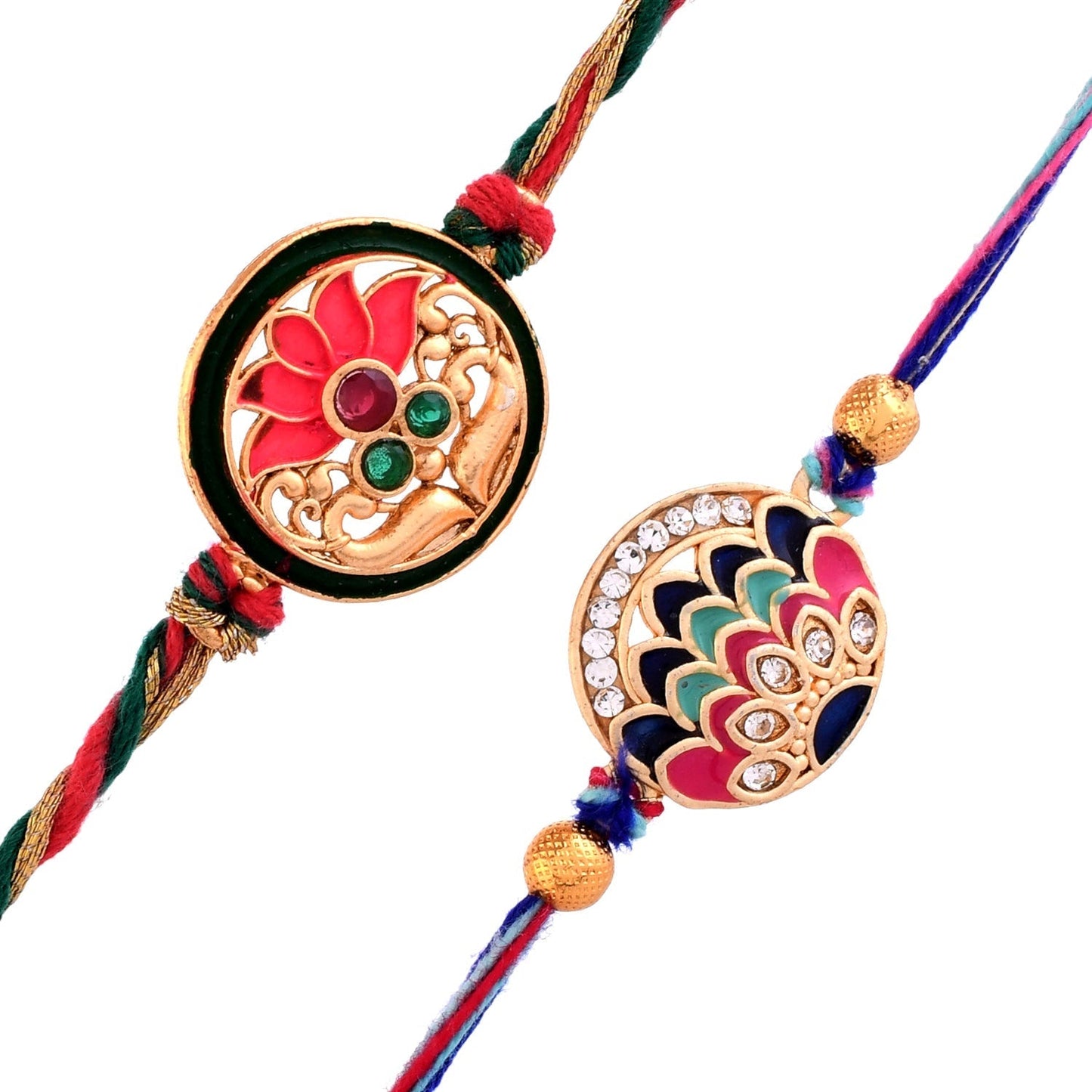 trueBrowns X Voylla Pack Of 2 Colourful And Embellished Men's Rakhis