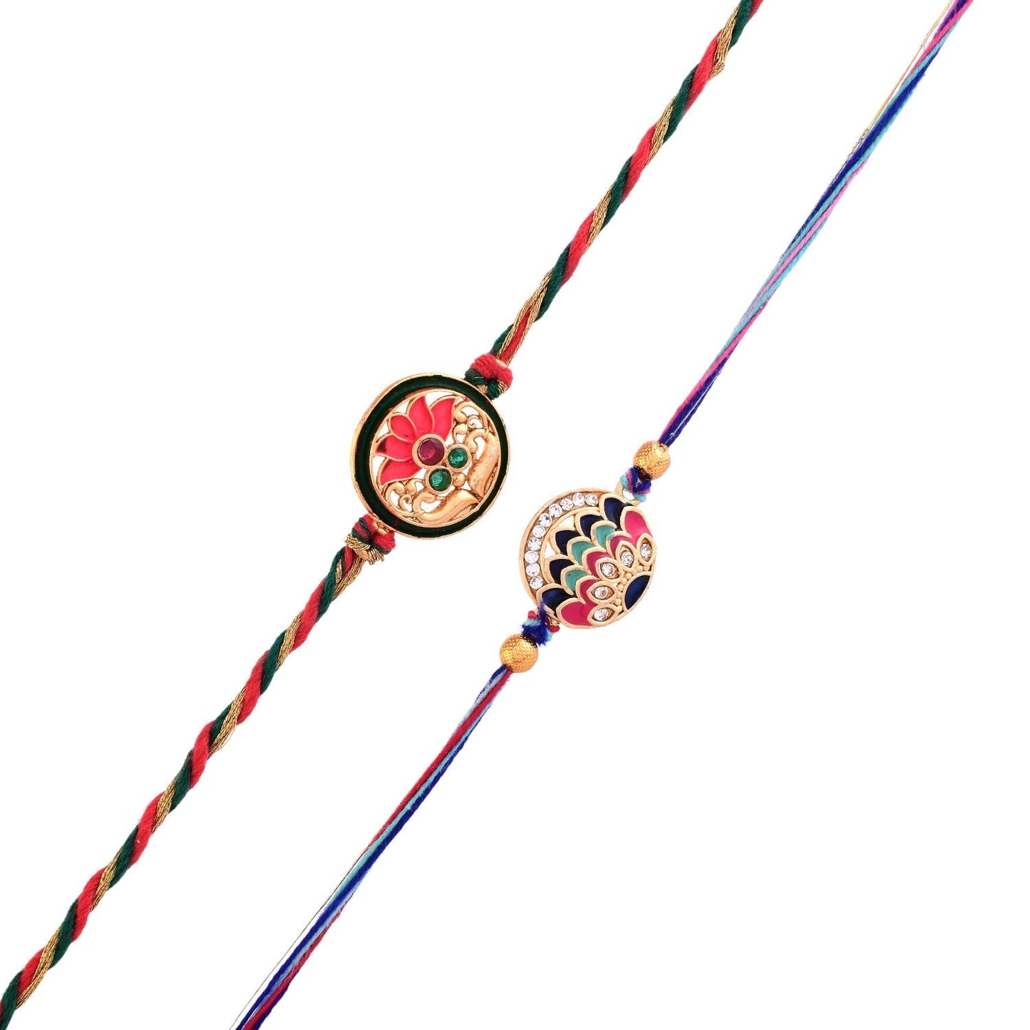 trueBrowns X Voylla Pack Of 2 Colourful And Embellished Men's Rakhis