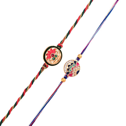 trueBrowns X Voylla Pack Of 2 Colourful And Embellished Men's Rakhis
