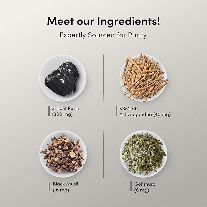 Man Matters Pure Himalayan Shilajit/Shilajeet Gummies with 75% Fulvic Acid & KSM 66 Ashwagandha | Boosts Stamina, Strength & Improves Energy Levels | No Added Sugar |