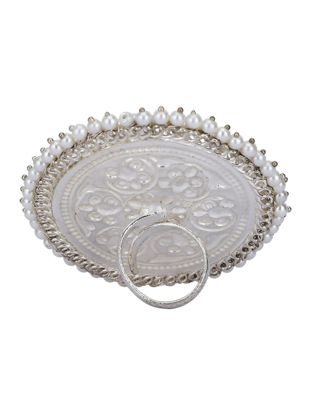 Joban Fashion Women Round Shape Silver Tone Ring