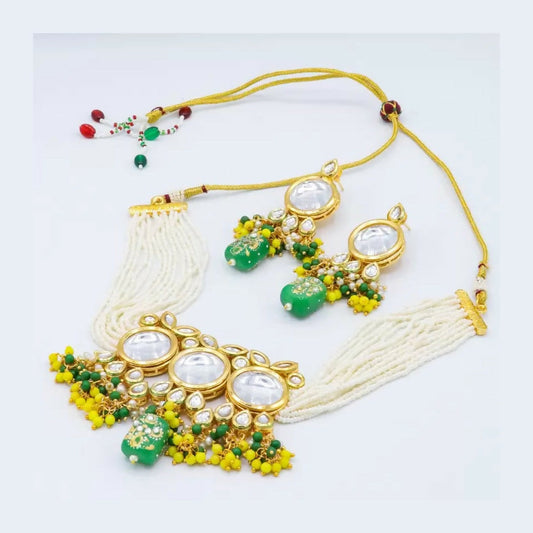 Joban Fashion Multicolor Kundan Work Necklace Set
