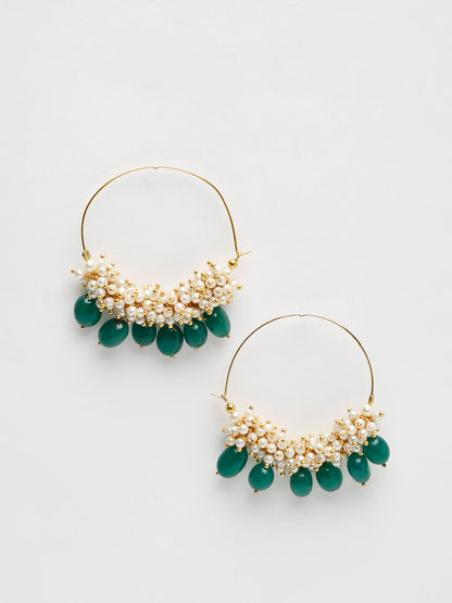 Pearl & Emerald Loops - Ruby Raang