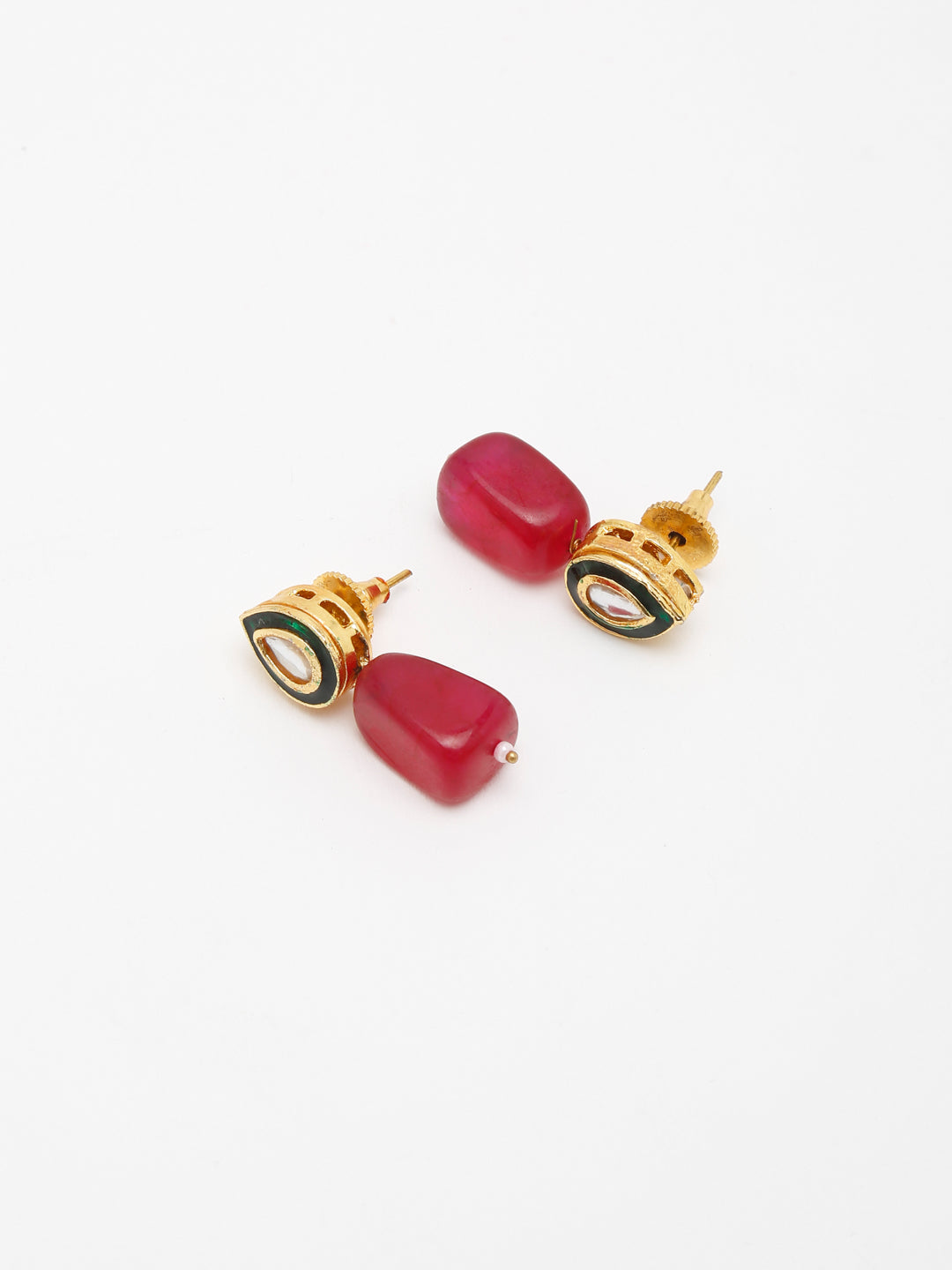 Kundan Studs - Ruby Raang