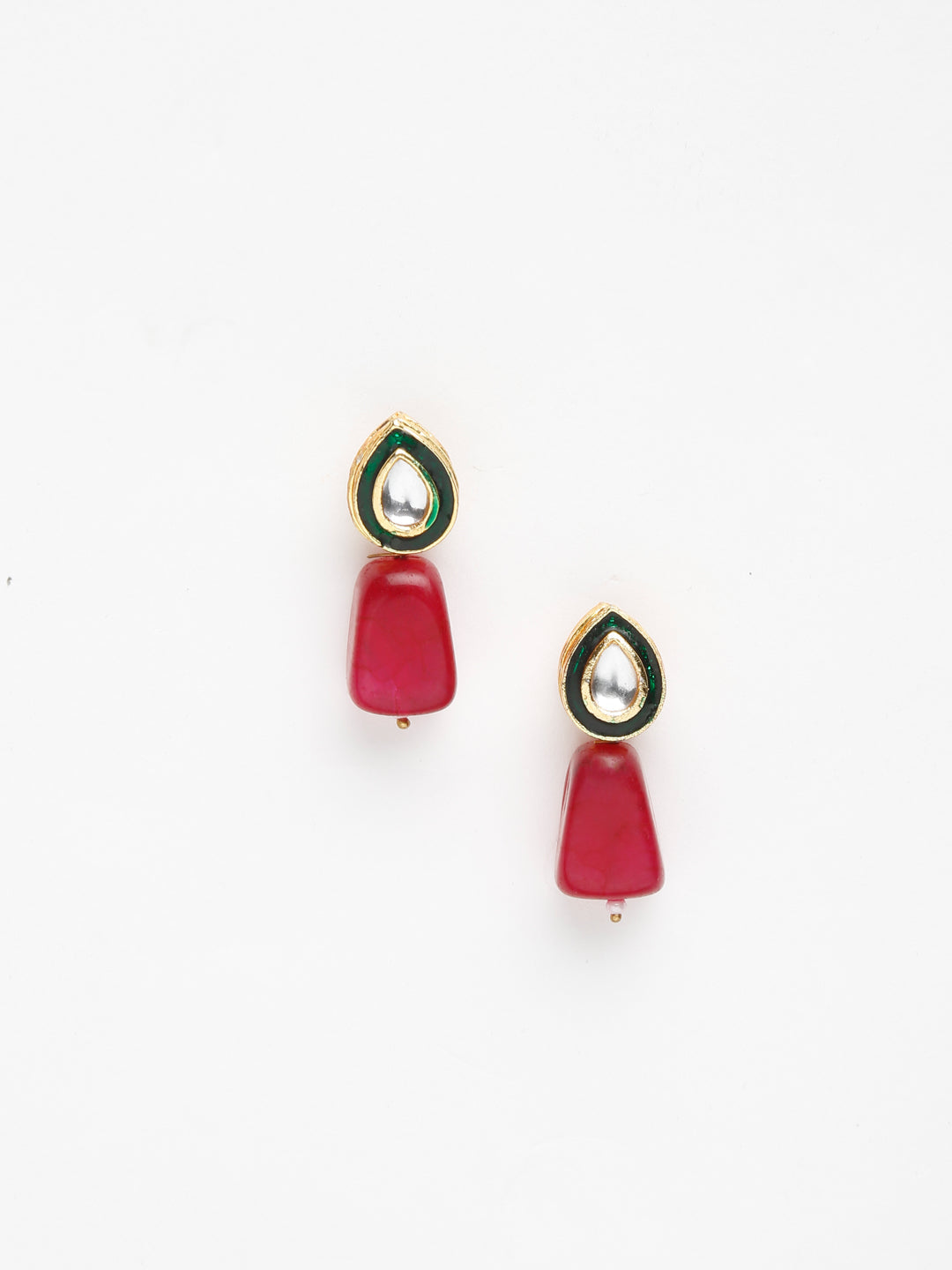 Kundan Studs - Ruby Raang
