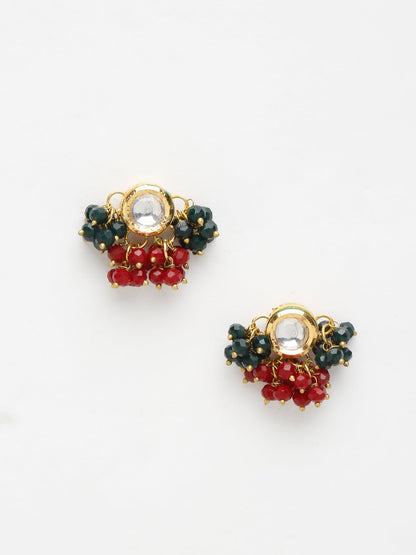 Kundan Studs - Ruby Raang