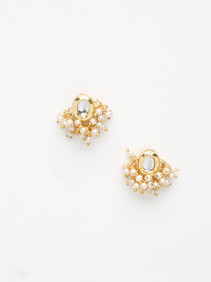 Kundan Studs - Ruby Raang