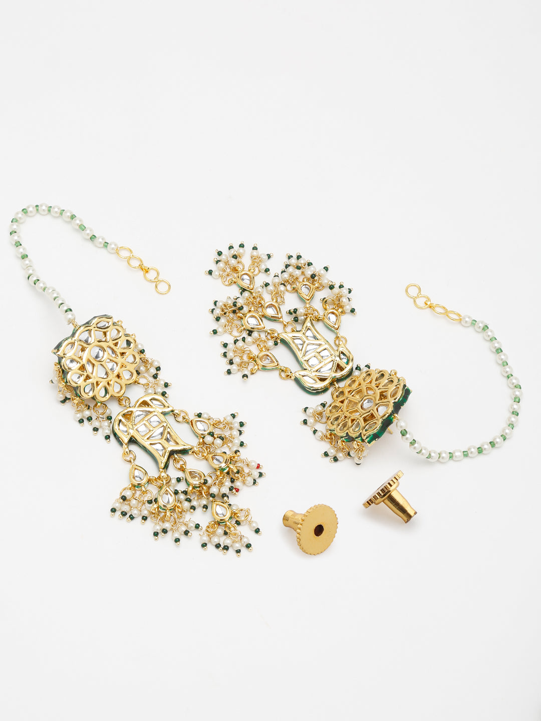 Kundan Earrings - Ruby Raang