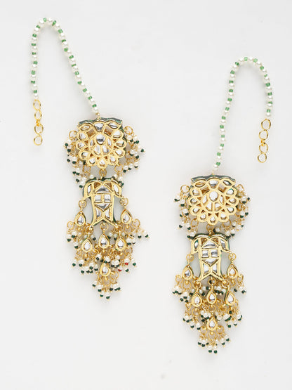 Kundan Earrings - Ruby Raang