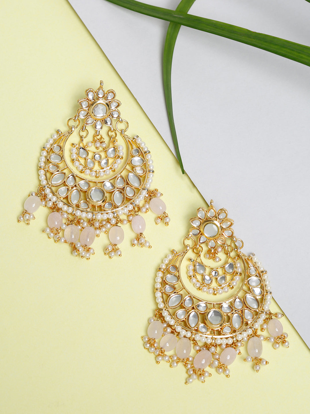Kundan Earrings - Ruby Raang