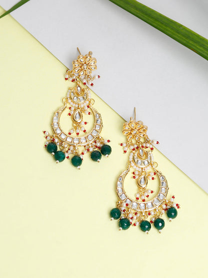 Kundan Earrings - Ruby Raang
