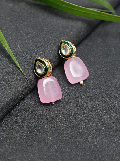 Kundan Studs - Ruby Raang