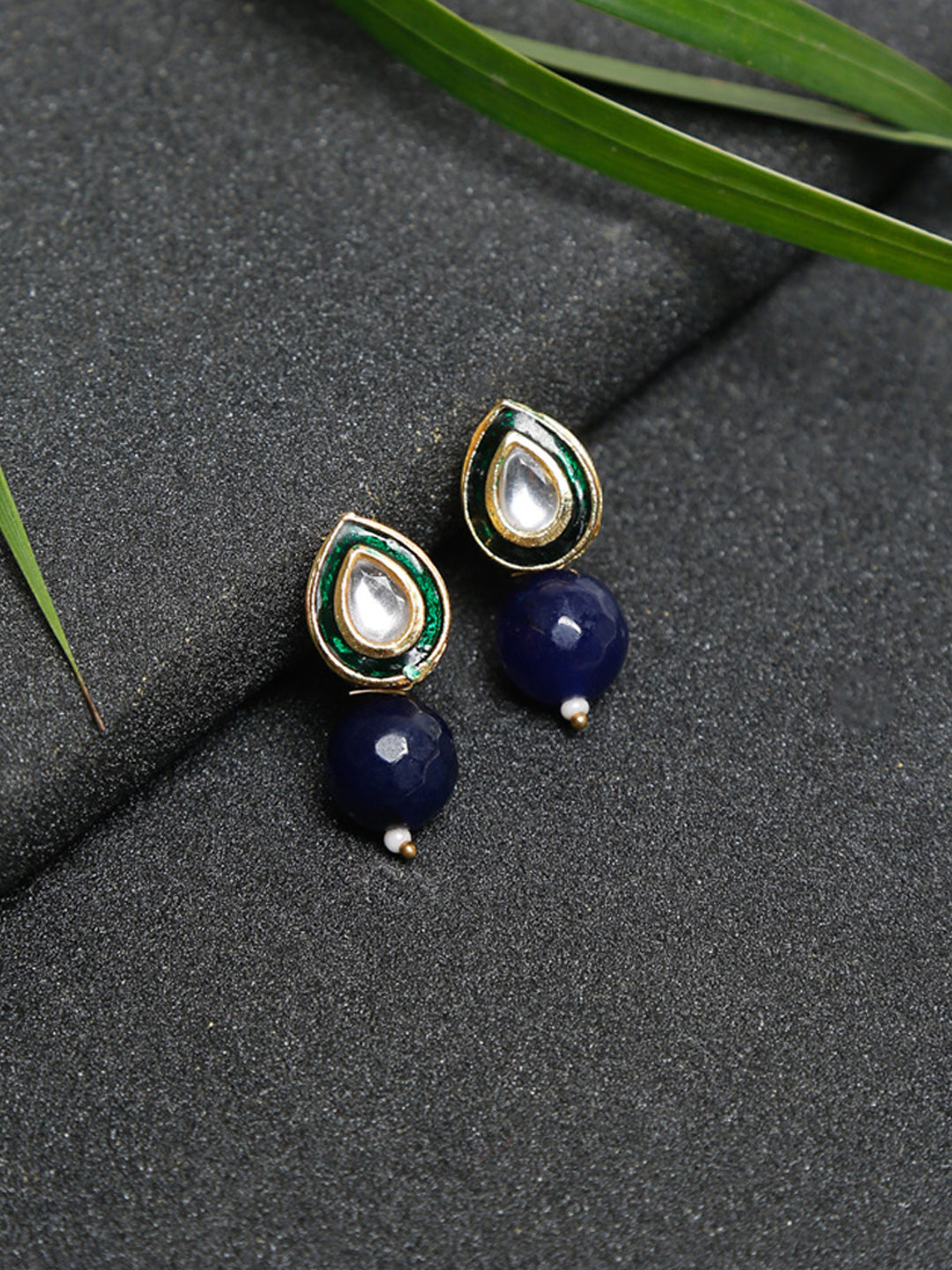 Kundan Studs - Ruby Raang