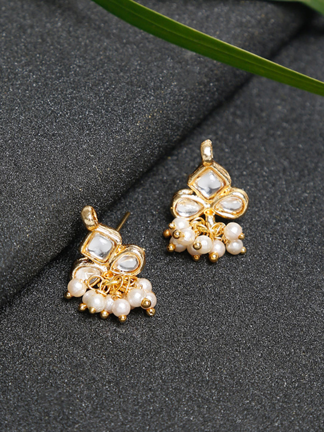 Kundan Studs - Ruby Raang
