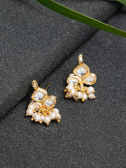 Kundan Studs - Ruby Raang