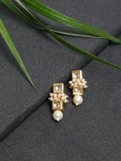 Kundan Studs - Ruby Raang