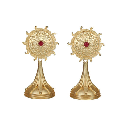 Joban Fashion Women Matte Gold Brass Earrings