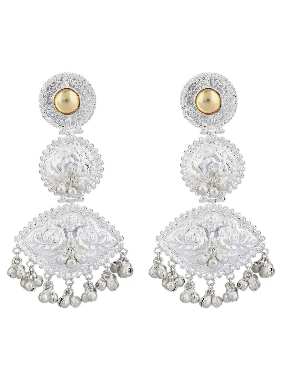 Joban Fashion Women Handcrafted Silver Tone Earrings